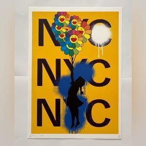 Sp10 by Death NYC, Hand Signed, LE 100, Banksy, NYC Logo, Street Art, Pop Art,